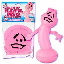 California Exotics - Weighted Blow Up Playful Penis Centerpiece -  Party Games  Durio.sg