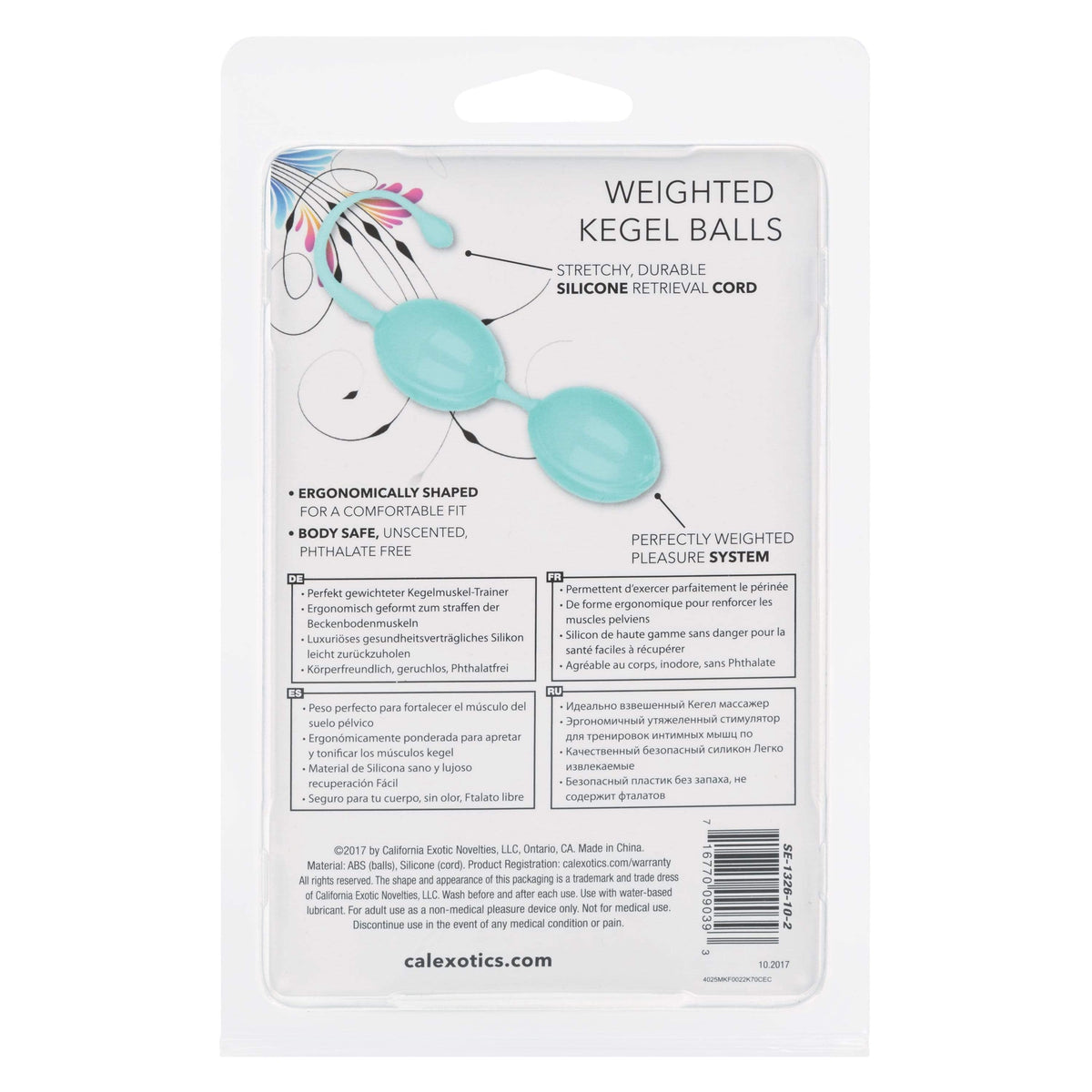 California Exotics - Weighted Kegel Balls (Blue) -  Kegel Balls (Non Vibration)  Durio.sg