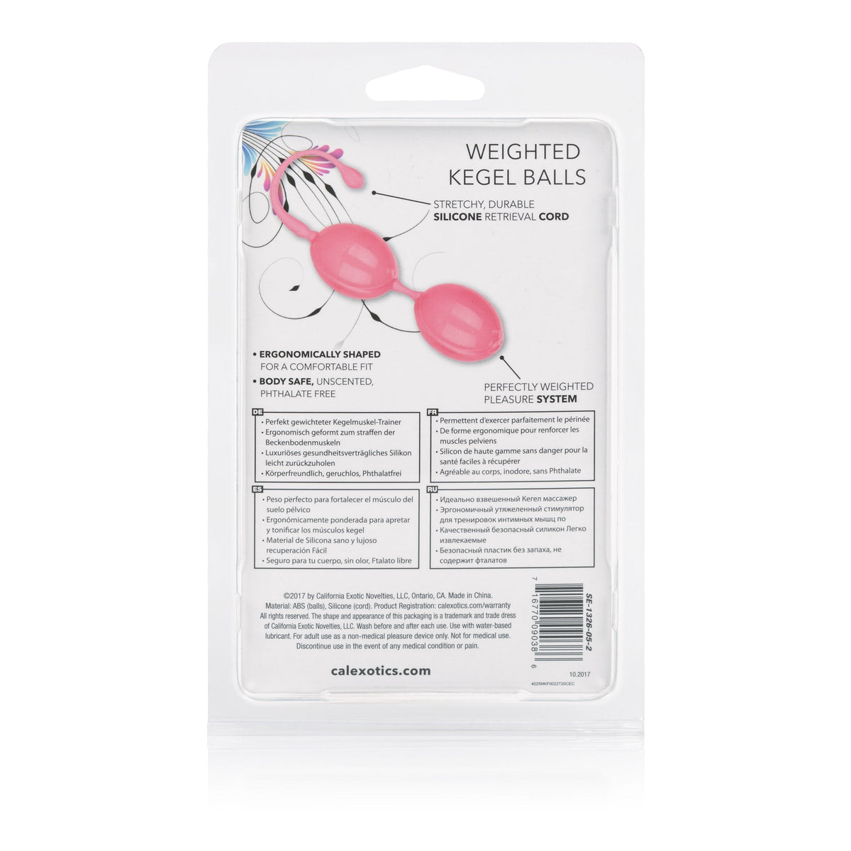 California Exotics - Weighted Kegel Balls (Pink) -  Kegel Balls (Non Vibration)  Durio.sg
