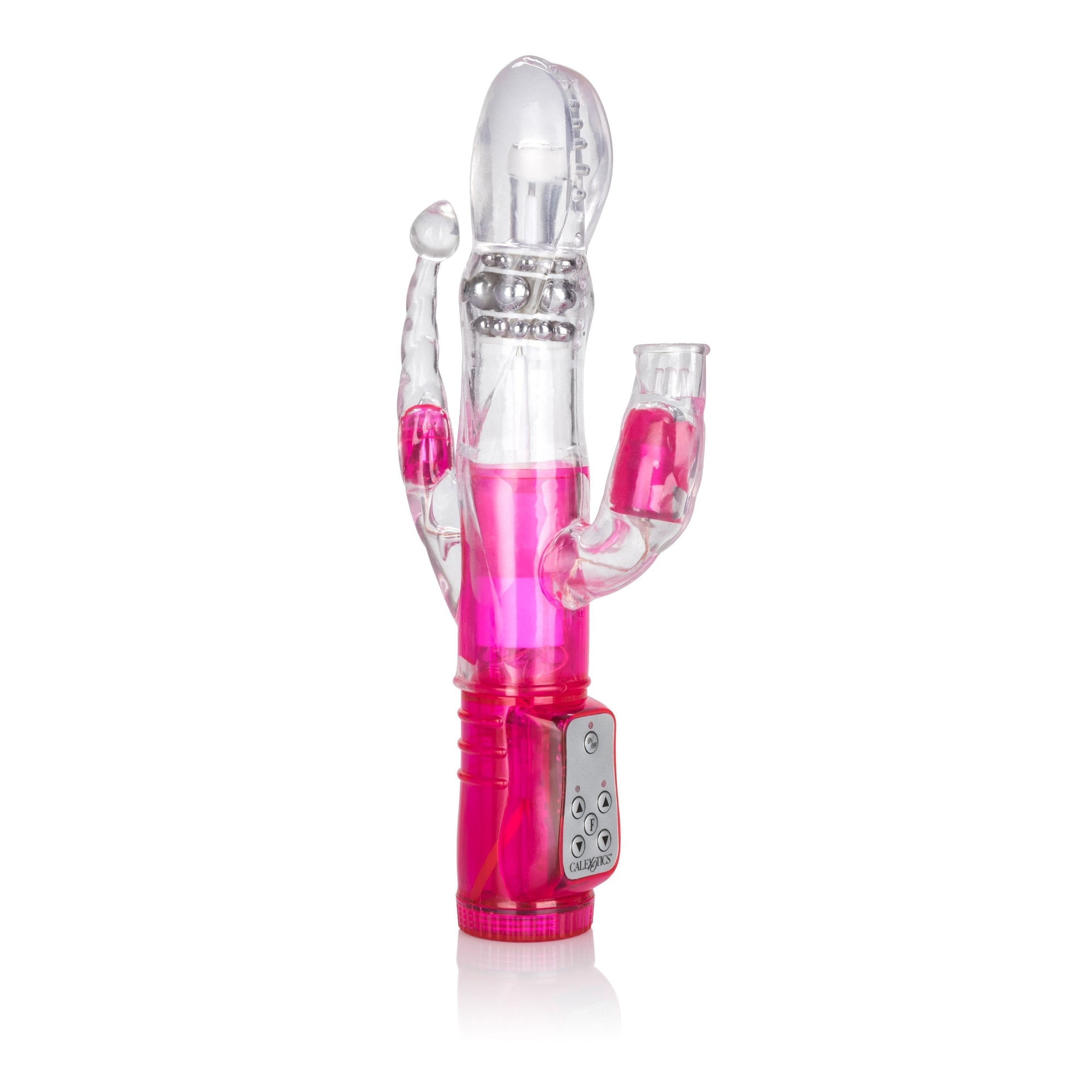 California Exotics - Wild Orgasm Rabbit Vibrator (Pink) -  Rabbit Dildo (Vibration) Non Rechargeable  Durio.sg
