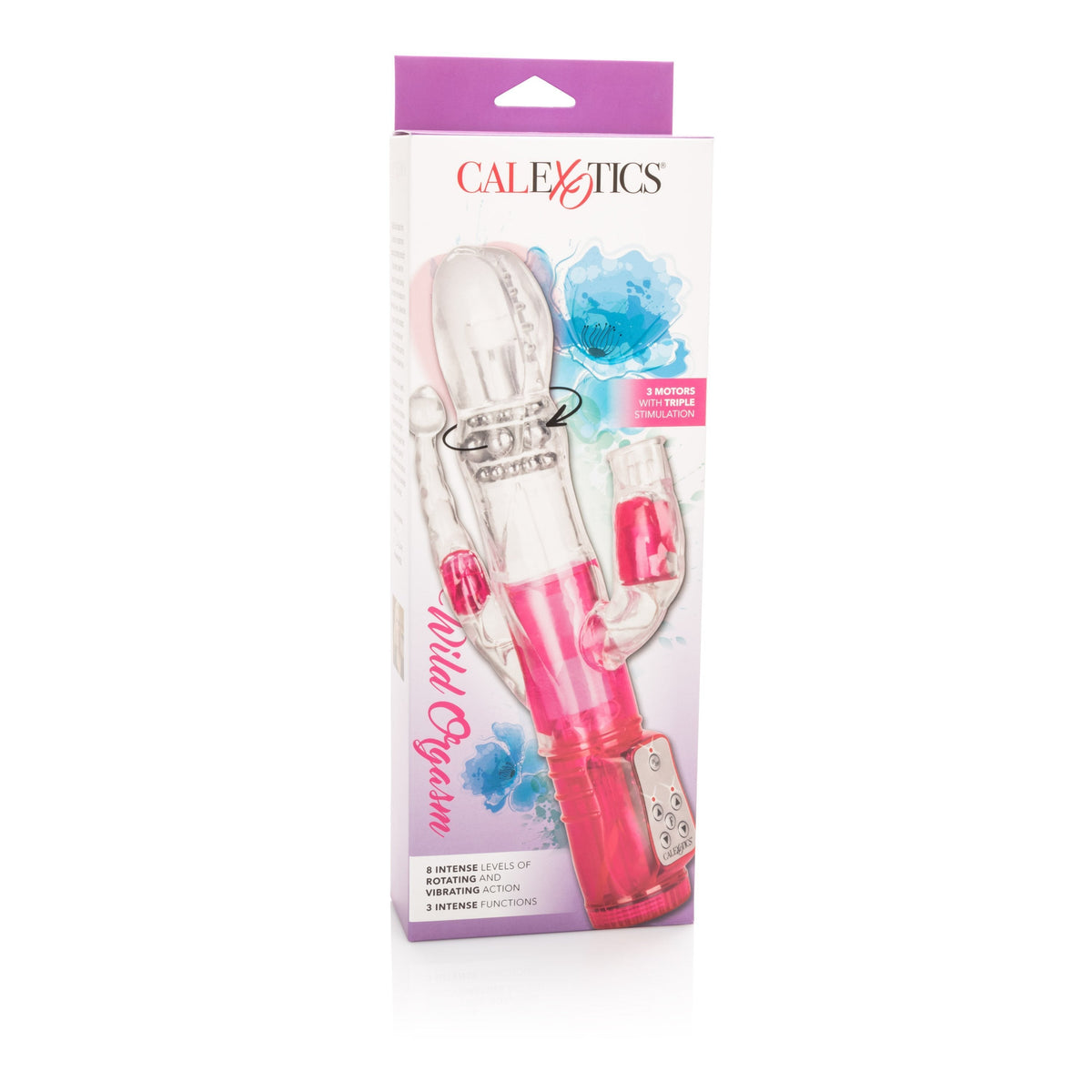 California Exotics - Wild Orgasm Rabbit Vibrator (Pink) -  Rabbit Dildo (Vibration) Non Rechargeable  Durio.sg