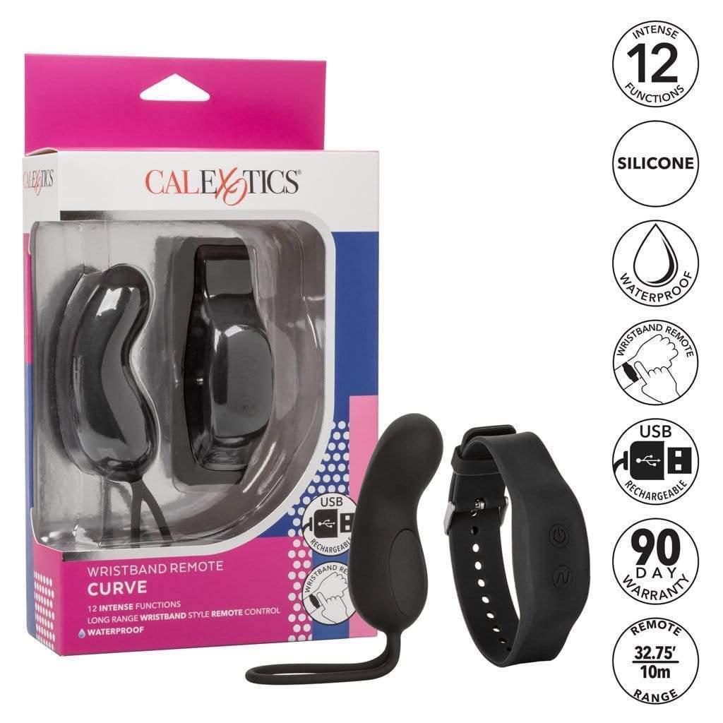 California Exotics - Wristband Remote Curve Panty Vibrator (Black) -  Panties Massager Remote Control (Vibration) Rechargeable  Durio.sg