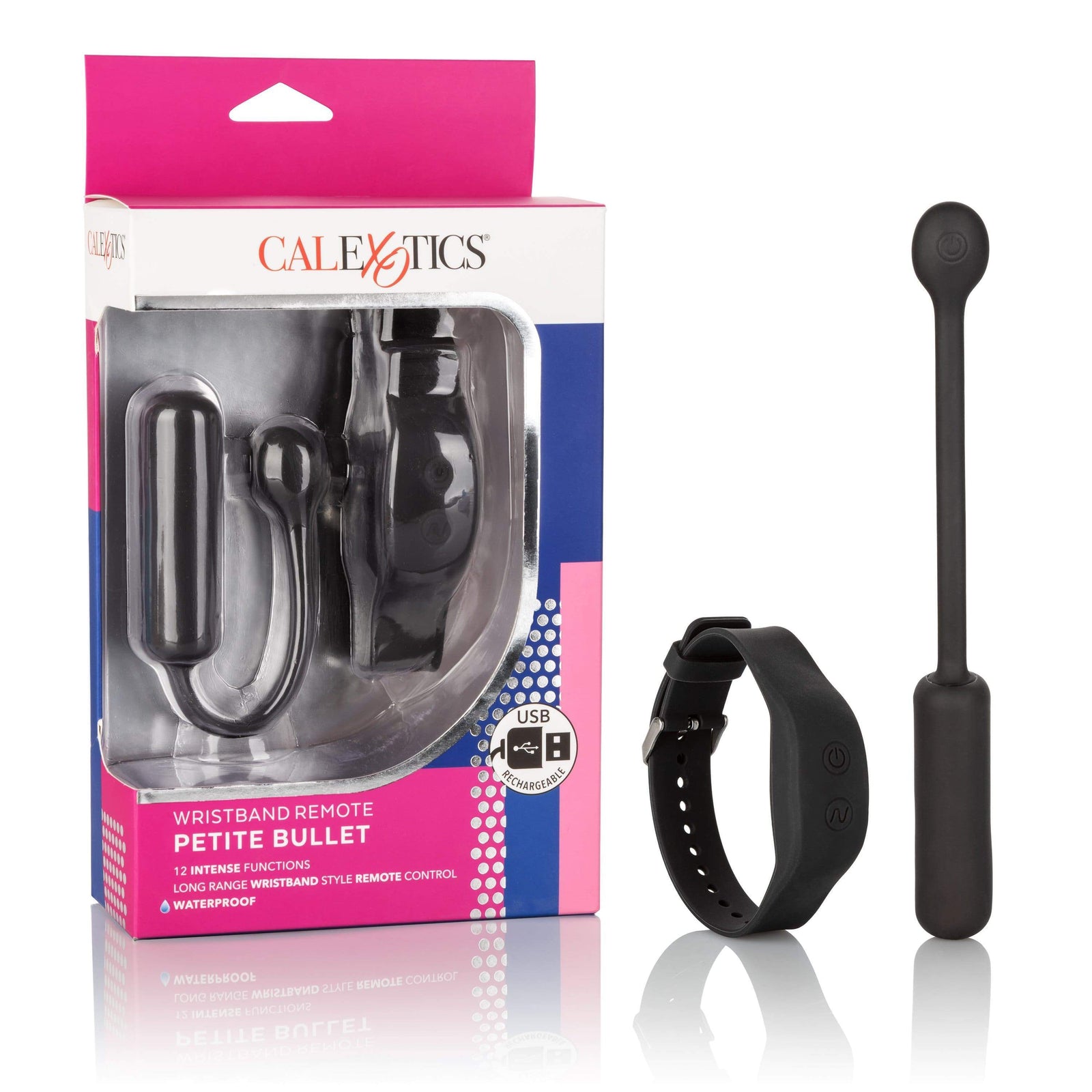 California Exotics - Wristband Remote Petite Bullet Vibrator (Black) -  Bullet (Vibration) Rechargeable  Durio.sg