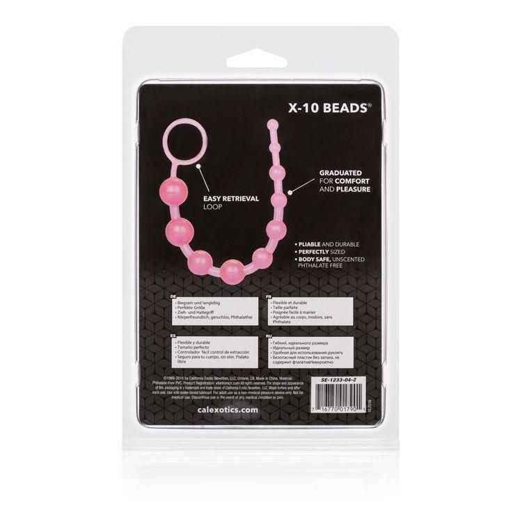 California Exotics - X-10 Beads (Pink) -  Anal Beads (Non Vibration)  Durio.sg