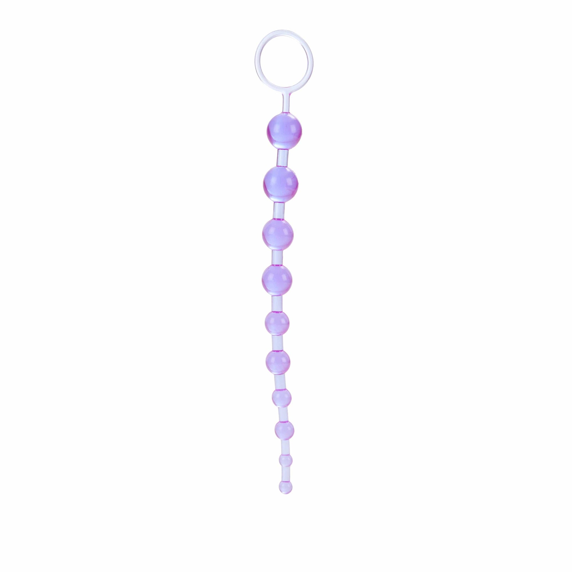 California Exotics - X 10 Beads Vibrating Anal Beads (Purple) -  Anal Beads (Non Vibration)  Durio.sg