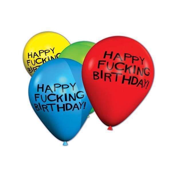 Candy Prints - 11" Happy Fucking Birthday Party Balloons Bag of 8 (Multi Colour) -  Party Novelties  Durio.sg