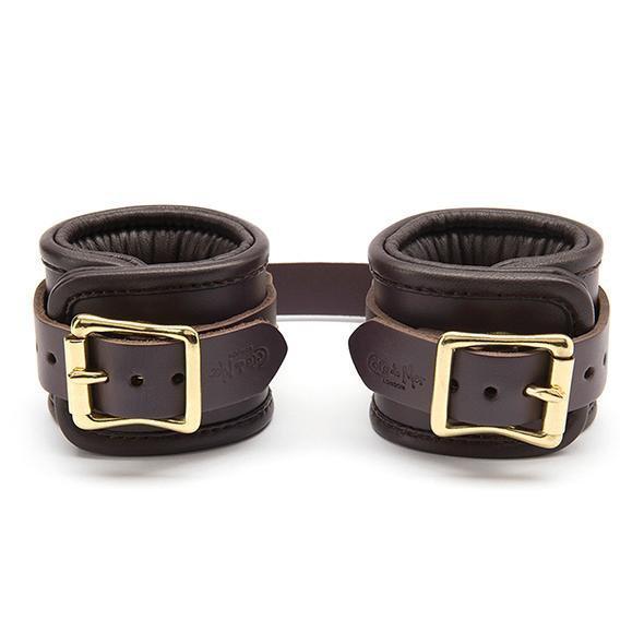 Coco de Mer - Leather Wrist Cuffs S/M (Brown) -  Hand/Leg Cuffs  Durio.sg