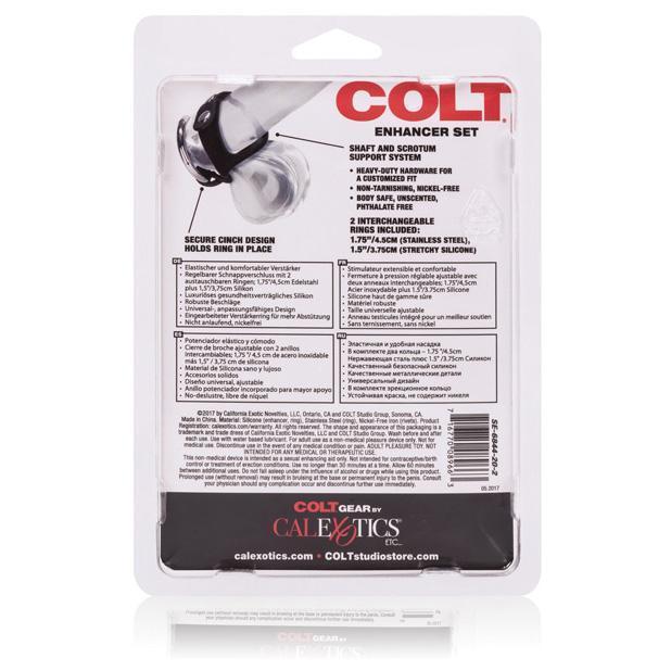 Colt - Enhancer Set (Black) -  Silicone Cock Cage (Non Vibration)  Durio.sg