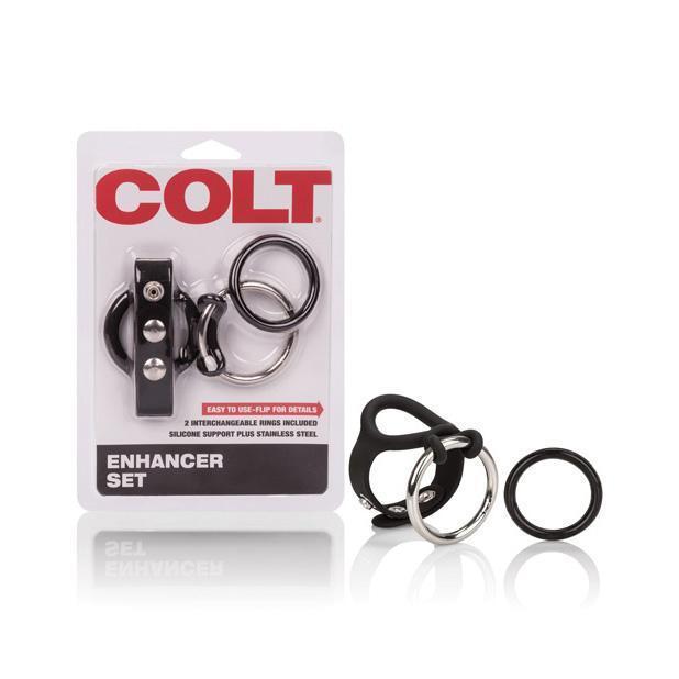 Colt - Enhancer Set (Black) -  Silicone Cock Cage (Non Vibration)  Durio.sg