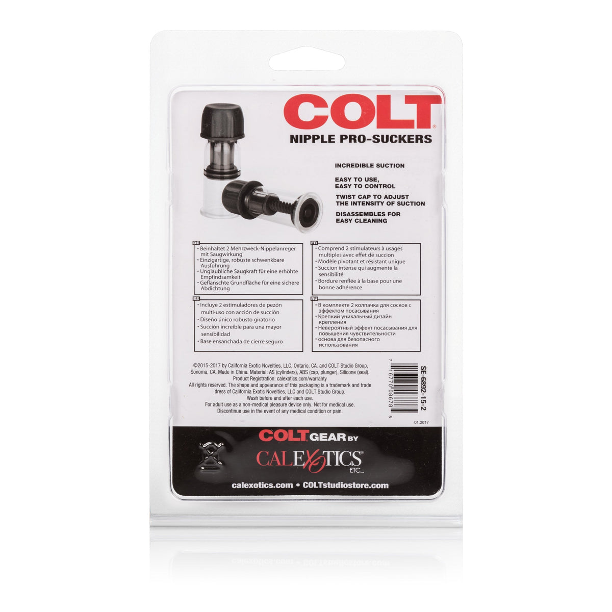 Colt - Gear Nipple Pro-Suckers (Black) -  Nipple Pumps (Non Vibration)  Durio.sg