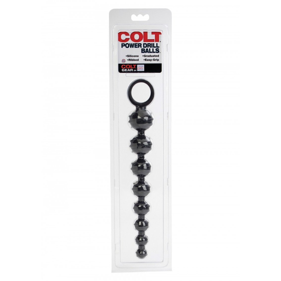 Colt - Power Drill Balls Anal Beads (Black) -  Anal Beads (Non Vibration)  Durio.sg