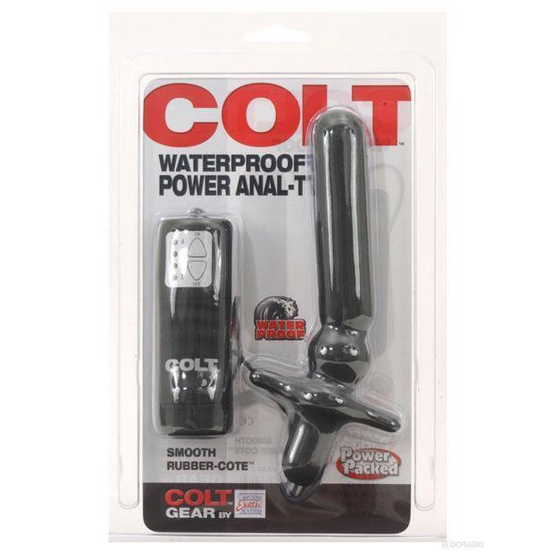 Colt - Remote Control Waterproof Power Anal T Massager (Black) -  Remote Control Anal Plug (Vibration) Non Rechargeable  Durio.sg
