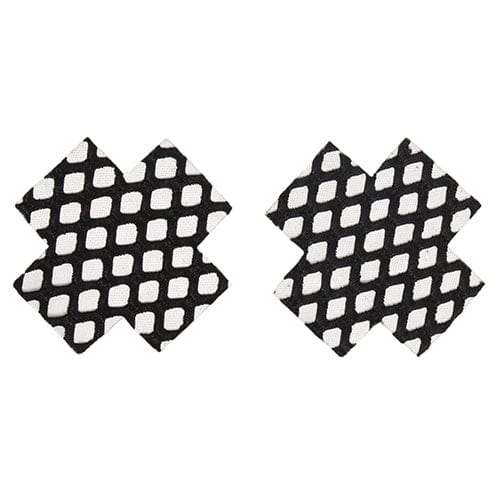 Coquette - Fishnet Cross Pasties Nipple Covers O/S (Black) -  Nipple Covers  Durio.sg
