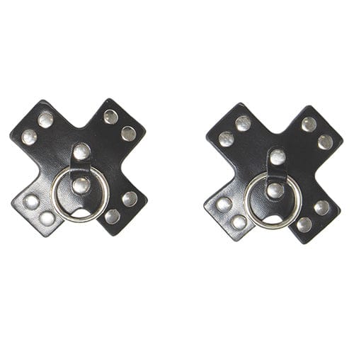 Coquette - Studded Cross Reusable Pasties Nipple Covers O/S (Black) -  Nipple Covers  Durio.sg