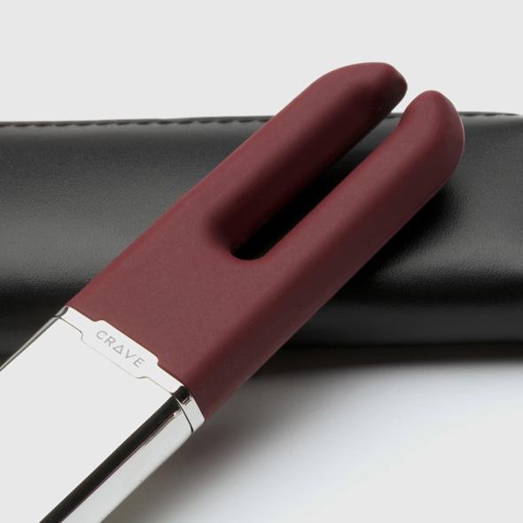 Crave - Duet Vibrator (Crimson) -  Discreet Toys  Durio.sg