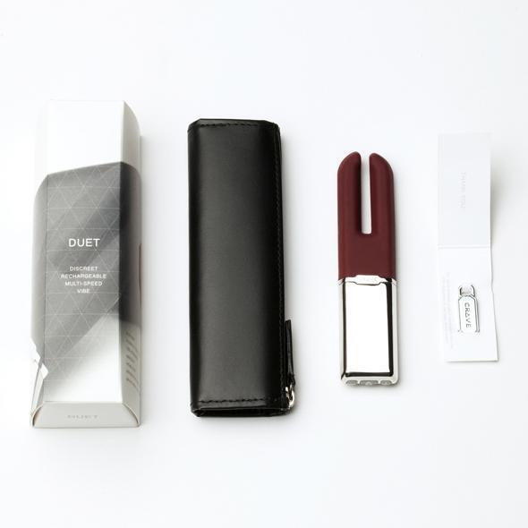 Crave - Duet Vibrator (Crimson) -  Discreet Toys  Durio.sg