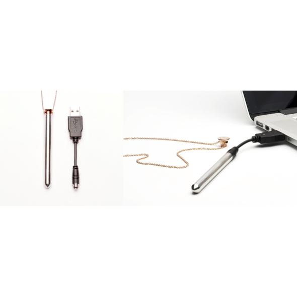 Crave - Vesper Vibrator Necklace (Gold) -  Discreet Toys  Durio.sg