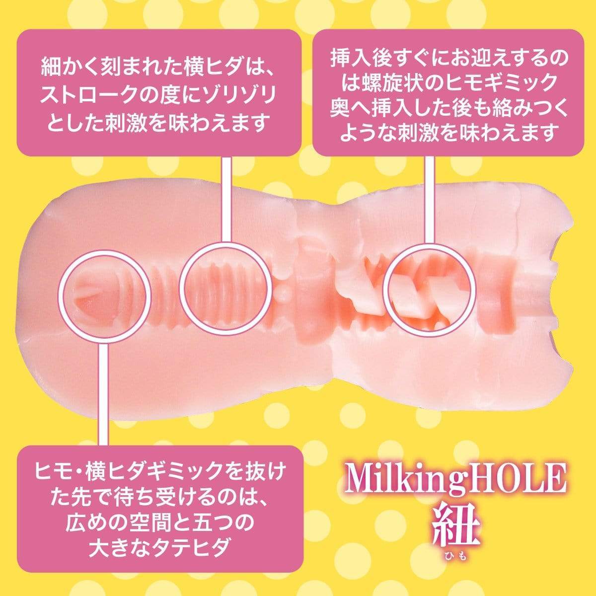 DNA - Milking Hole String Onahole (Beige) -  Masturbator Vagina (Non Vibration)  Durio.sg