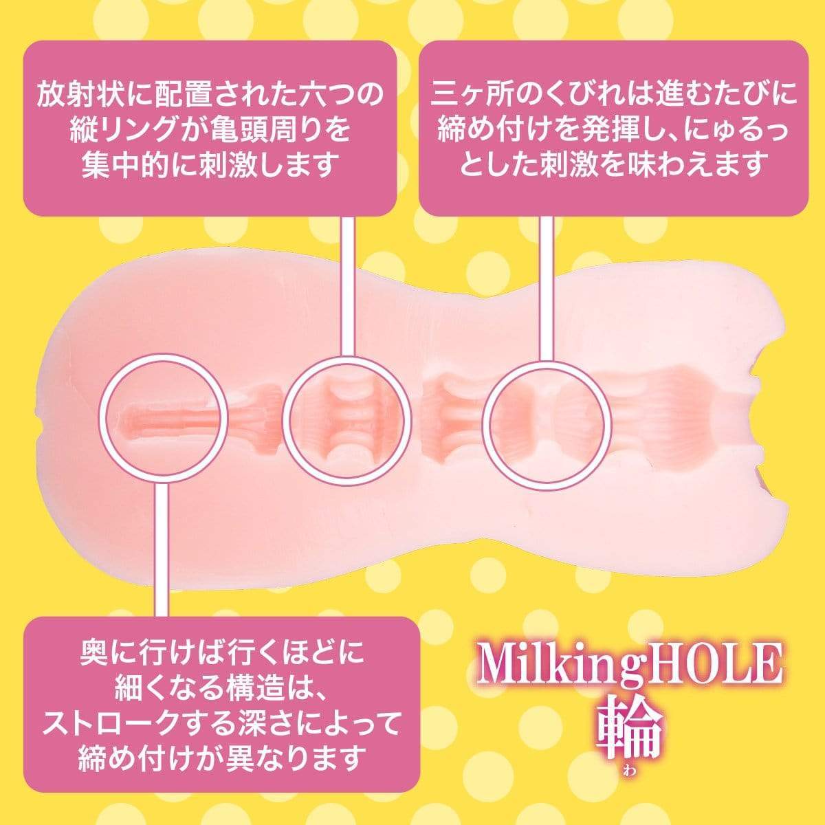 DNA - Milking Hole Wheel Onahole (Beige) -  Masturbator Vagina (Non Vibration)  Durio.sg