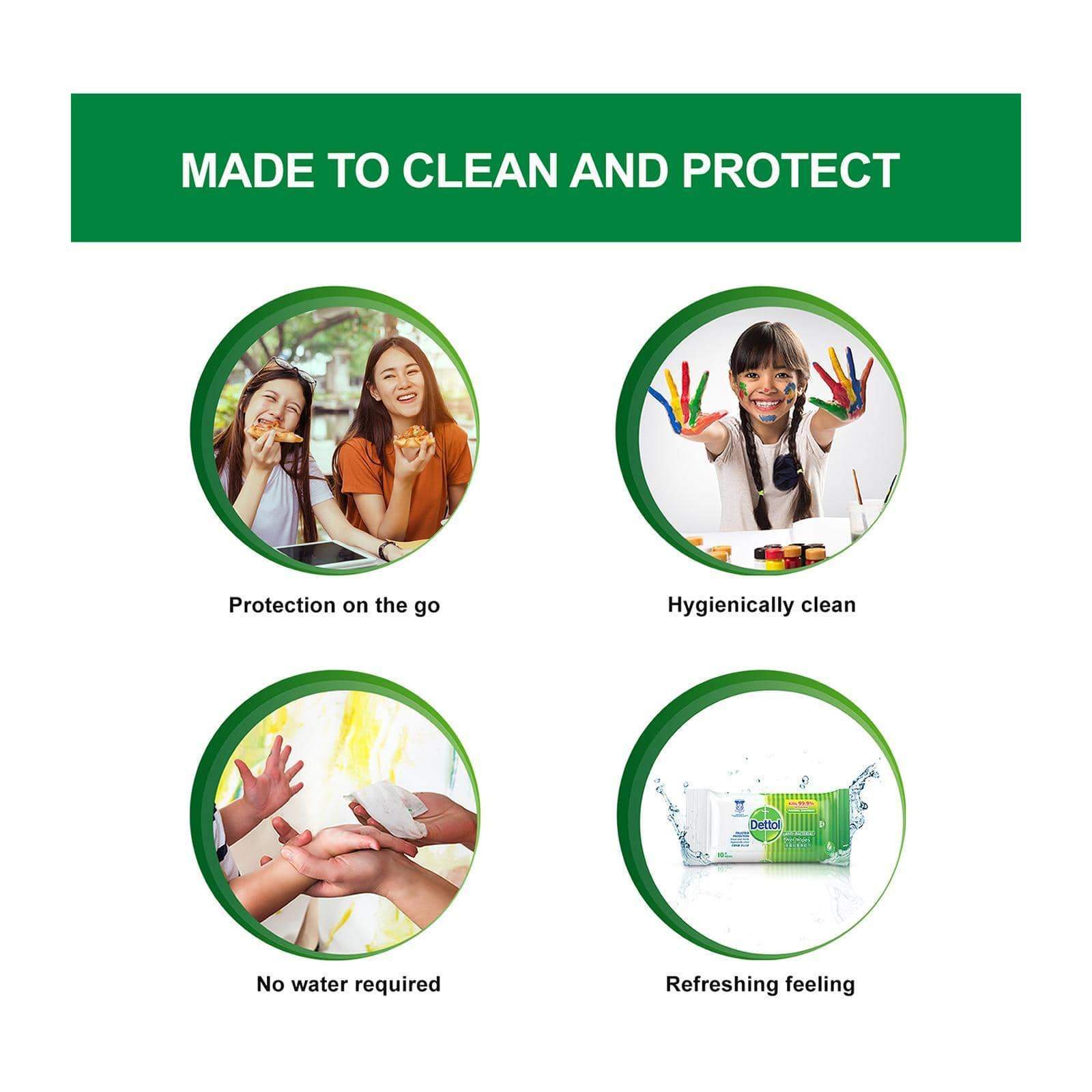Dettol - Anti Bacterial Wet Wipes 10S -  Wet Wipes  Durio.sg