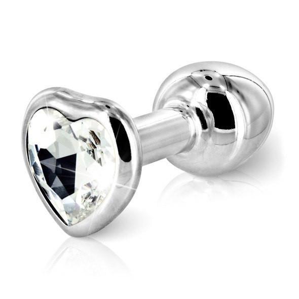 Diogol - Anni Butt Plug Heart 30 mm (Silver) -  Metal Anal Plug (Non Vibration)  Durio.sg