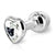 Diogol - Anni Butt Plug Heart 30 mm (Silver) -  Metal Anal Plug (Non Vibration)  Durio.sg