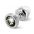 Diogol - Anni Butt Plug Round Silver & Black 25 mm (Silver) -  Metal Anal Plug (Non Vibration)  Durio.sg