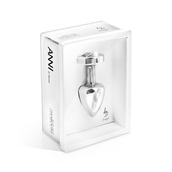 Diogol - Anni R Butt Plug Heart Silver 25 mm (Silver) -  Metal Anal Plug (Non Vibration)  Durio.sg