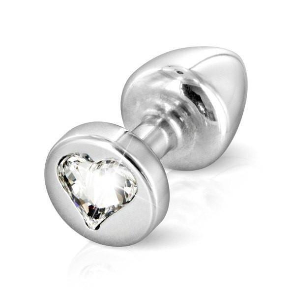Diogol - Anni R Butt Plug Heart Silver 25 mm (Silver) -  Metal Anal Plug (Non Vibration)  Durio.sg