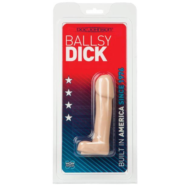 Doc Johnson - Ballsy Dick Dildo 4&quot; (Beige) -  Realistic Dildo w/o suction cup (Non Vibration)  Durio.sg