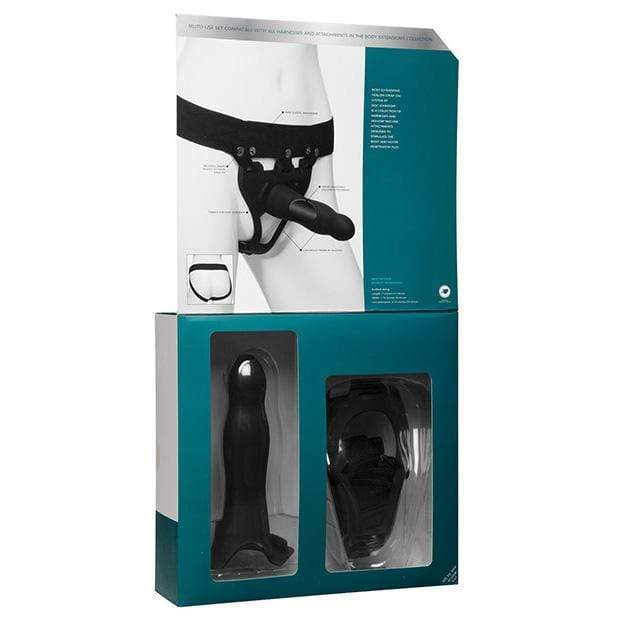 Doc Johnson - Body Extensions Be Daring 2 Piece Strap On Set (Black) -  Strap On with Hollow Dildo for Male (Non Vibration)  Durio.sg