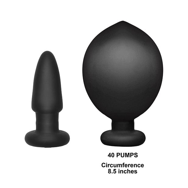 Doc Johnson - Deluxe Wonder Plug Inflatable Vibrating Butt Plug (Black) -  Expandable Anal Plug (Vibration) Non Rechargeable  Durio.sg