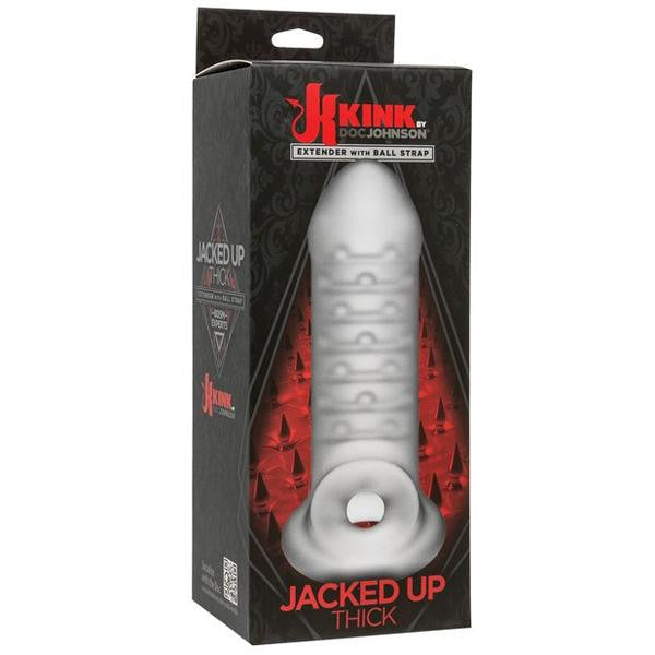 Doc Johnson - Kink Jacked Up Extender Thick with Ball Strap 8" -  Cock Sleeves (Non Vibration)  Durio.sg