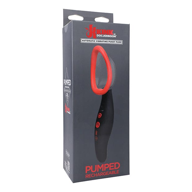 Doc Johnson - Kink Pumped Rechargeable Automatic Vibrating Pussy Pump (Black/Red) -  Clitoral Pump (Vibration) Rechargeable  Durio.sg