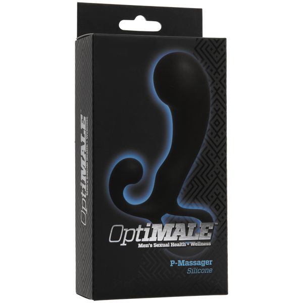 Doc Johnson - OptiMale P Massager (Black) -  Prostate Massager (Non Vibration)  Durio.sg