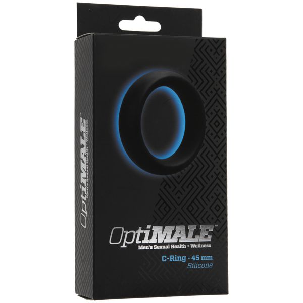 Doc Johnson - Optimale Cock Ring Thick 45mm (Black) -  Silicone Cock Ring (Non Vibration)  Durio.sg