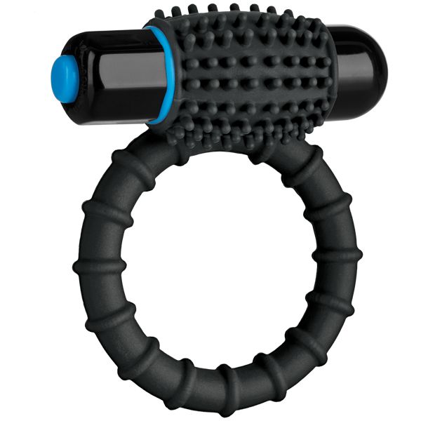 Doc Johnson - Optimale Vibrating Cock Ring (Black) -  Silicone Cock Ring (Vibration) Non Rechargeable  Durio.sg
