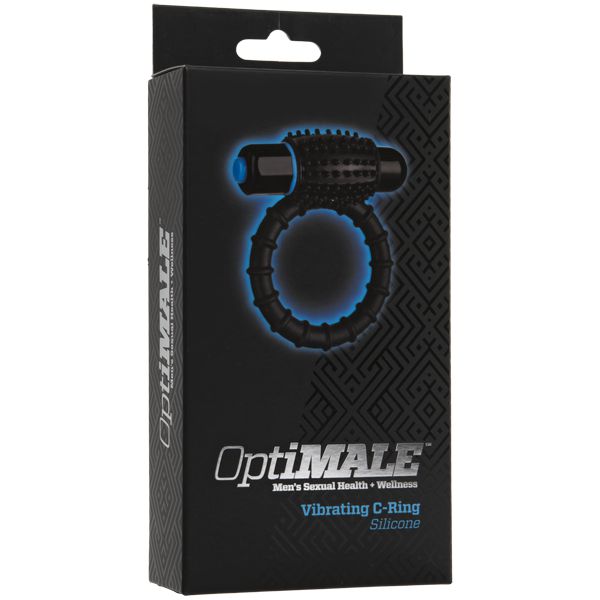 Doc Johnson - Optimale Vibrating Cock Ring (Black) -  Silicone Cock Ring (Vibration) Non Rechargeable  Durio.sg