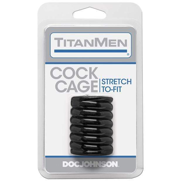 Doc Johnson - Titanmen Tools Cock Cage (Black) -  Plastic Cock Cage (Non Vibration)  Durio.sg