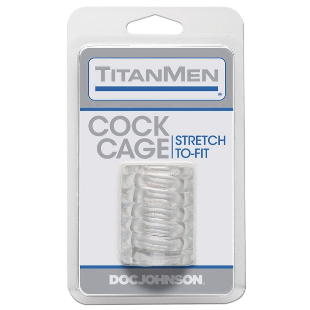 Doc Johnson - Titanmen Tools Cock Cage Penis Sleeve (Clear) -  Rubber Cock Cage (Non Vibration)  Durio.sg
