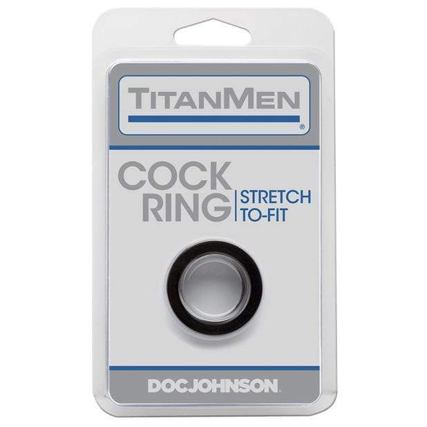 Doc Johnson - Titanmen Tools Cock Ring (Black) -  Cock Ring (Non Vibration)  Durio.sg