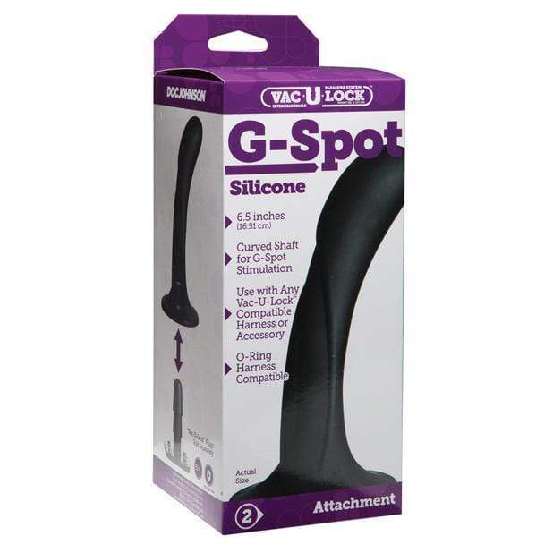 Doc Johnson - Vac U Lock G Spot Silicone Dong Attachment (Black) -  G Spot Dildo (Non Vibration)  Durio.sg