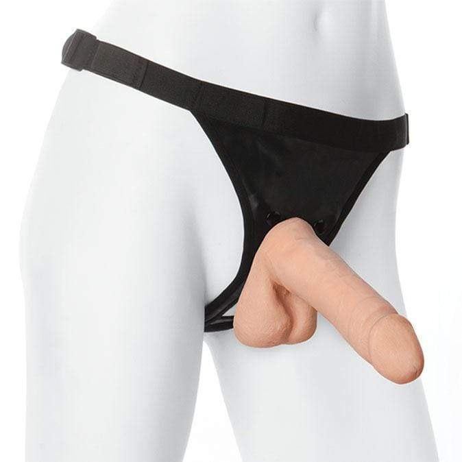 Doc Johnson - Vac-U-Lock Ultra Harness with Plug and UltraSkyn Cock 7" -  Strap On with Non hollow Dildo for Female (Non Vibration)  Durio.sg