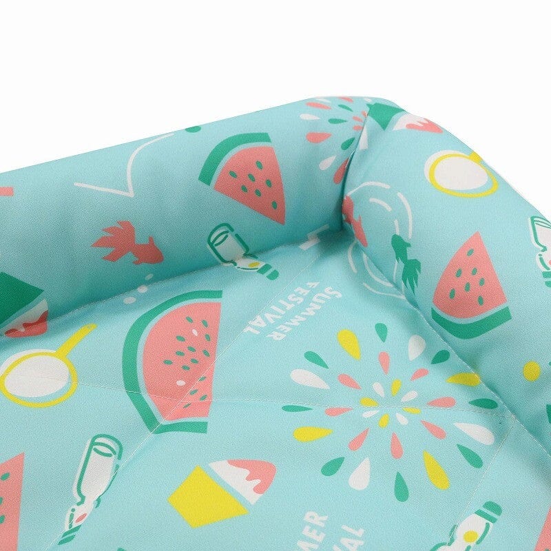 DoggyMan - Hayashi Sarara Feel Edged Summer Festival Water Resistent Pet Bed (Blue) -  Pet Bed  Durio.sg