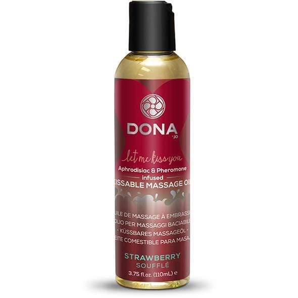 Dona - Let Me Kiss You Aphrodisiac and Pheromone Infused Kissable Strawberry Souffle Massage Oil 110ml -  Massage Oil  Durio.sg