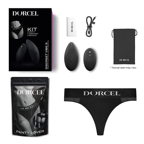 Dorcel - Discreet Warming Panty Vibrator with Panty Small (Black) -  Panties Massager Remote Control (Vibration) Rechargeable  Durio.sg