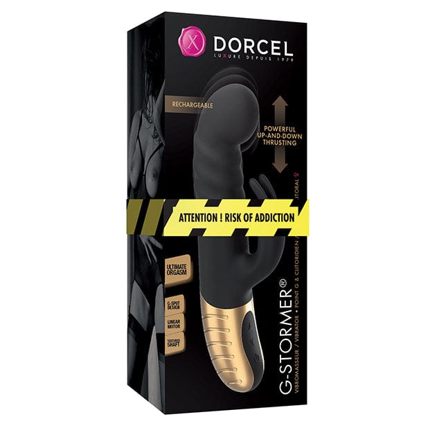 Dorcel - G Stormer Thrusting G Spot Rabbit Vibrator (Black/Gold) -  Rabbit Dildo (Vibration) Rechargeable  Durio.sg