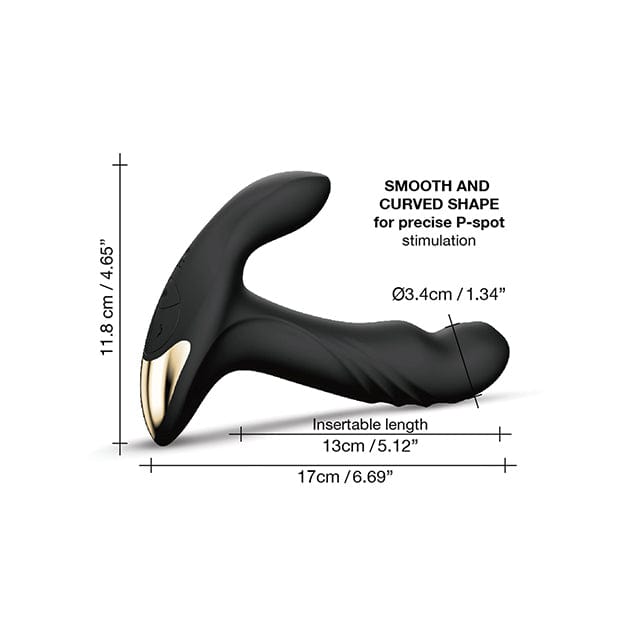 Dorcel - P Joy Double Action Rotating Prostate Massager (Black) -  Prostate Massager (Vibration) Rechargeable  Durio.sg