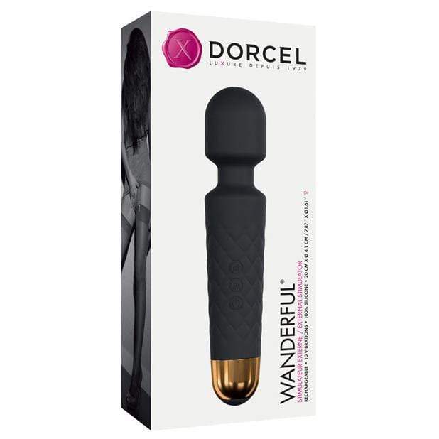 Dorcel - Wanderful Rechargeable Wand Massager (Black/Gold) -  Wand Massagers (Vibration) Rechargeable  Durio.sg