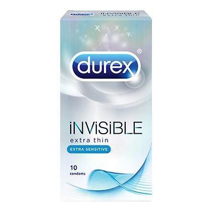 Durex - Invisible Extra Sensitive 10'S (Clear) -  Condoms  Durio.sg